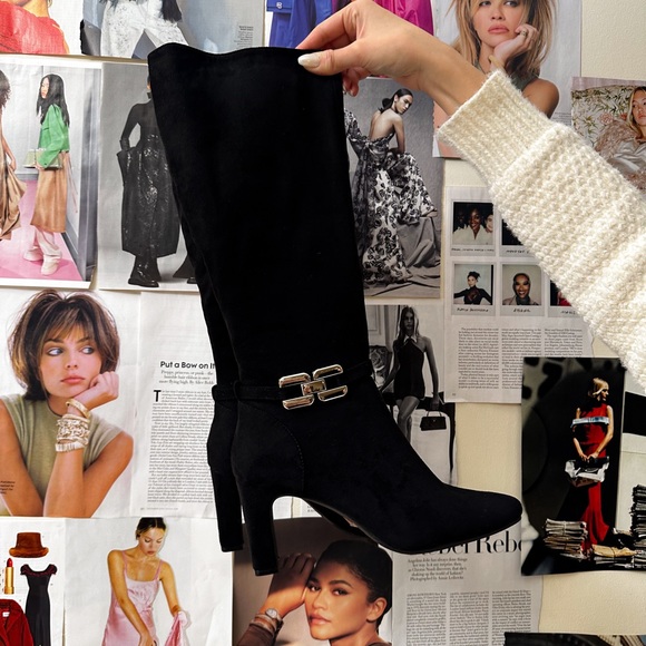 Chinese Laundry Black Boot w/ Silver Details - Picture 2 of 2